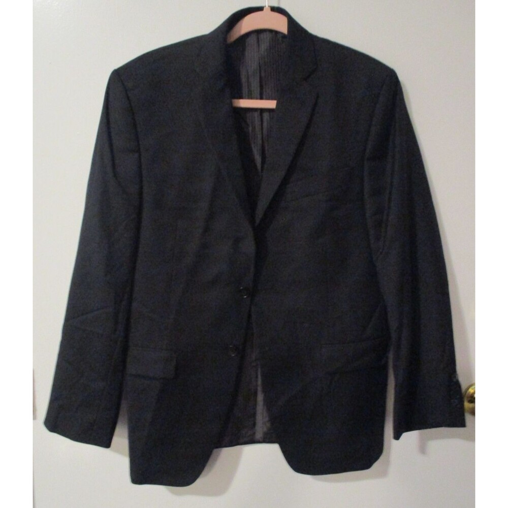 Calvin Klein Mens 36S Slim Fit 100% Wool Blazer Jacket Suit Black Formal Career